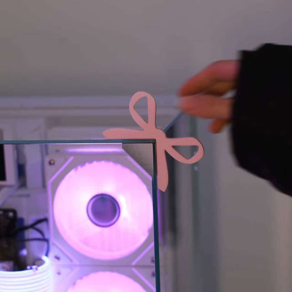 Kawaii Tech Accessories - Décoration d'angle de moniteur, ornement de